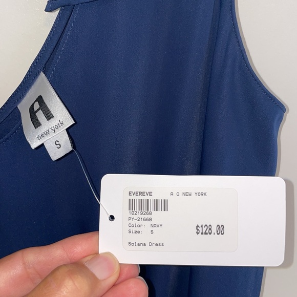NWT Evereve Deep Blue Solana Sleeveless Midi Dress with Slit | S - Picture 5 of 6